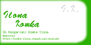 ilona komka business card